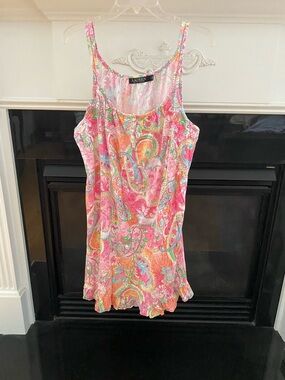 Ralph Lauren Pink Paisley Tank Sleep Dress